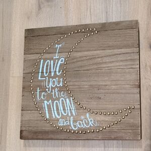 Rustic Wooden Wall Art with Gold and White Accents